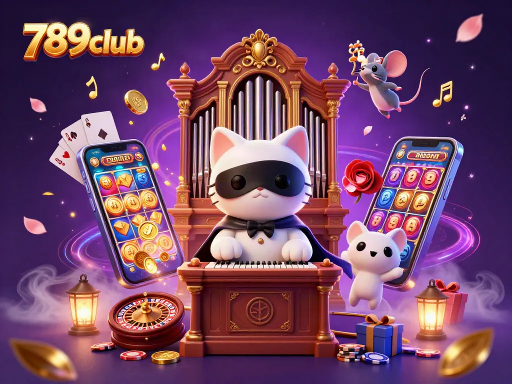 Engage with 789club's vibrant 3D casino illustration showcasing dynamic gaming elements.