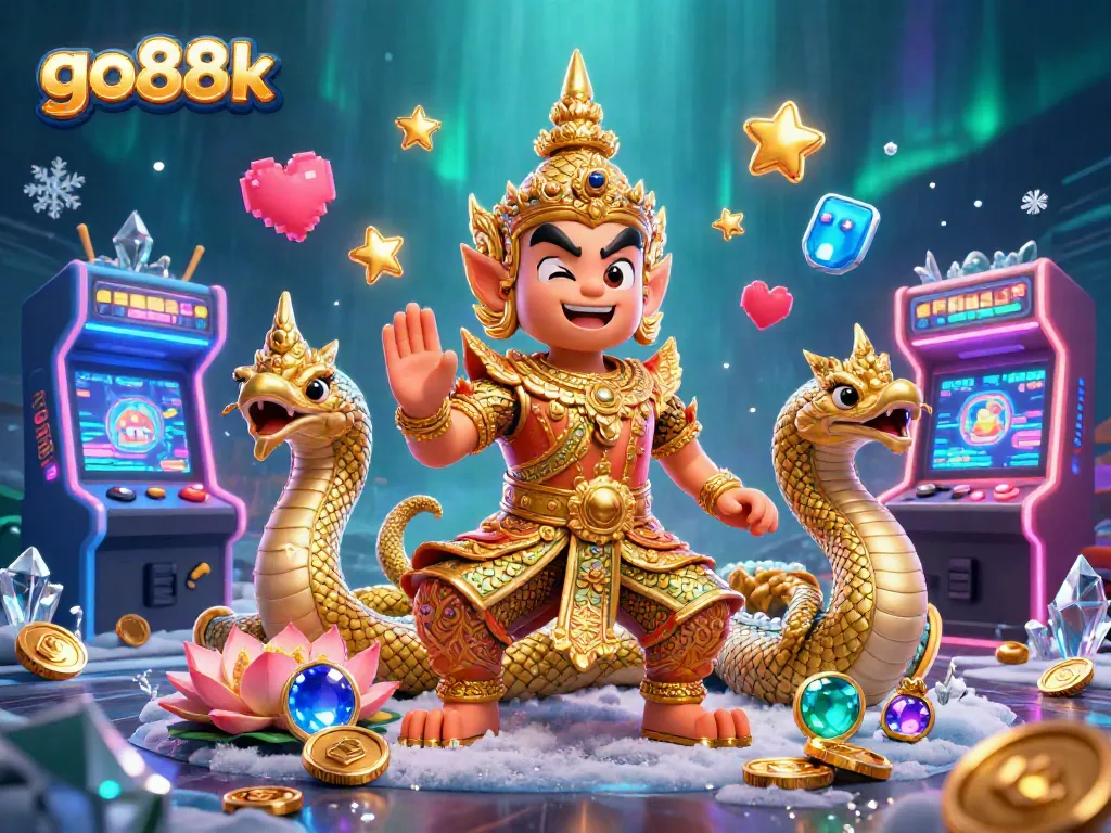 Unleash winning strategies with go88k in this vibrant casino-themed illustration.
