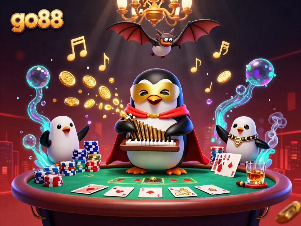 Experience go88's exhilarating casino action with 3D cartoon characters in a vibrant scene.