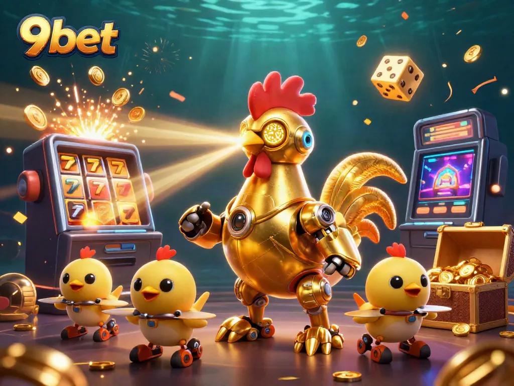Win big with 9bet at the dazzling digital casino, showcasing vibrant slot machines and thrilling gameplay.