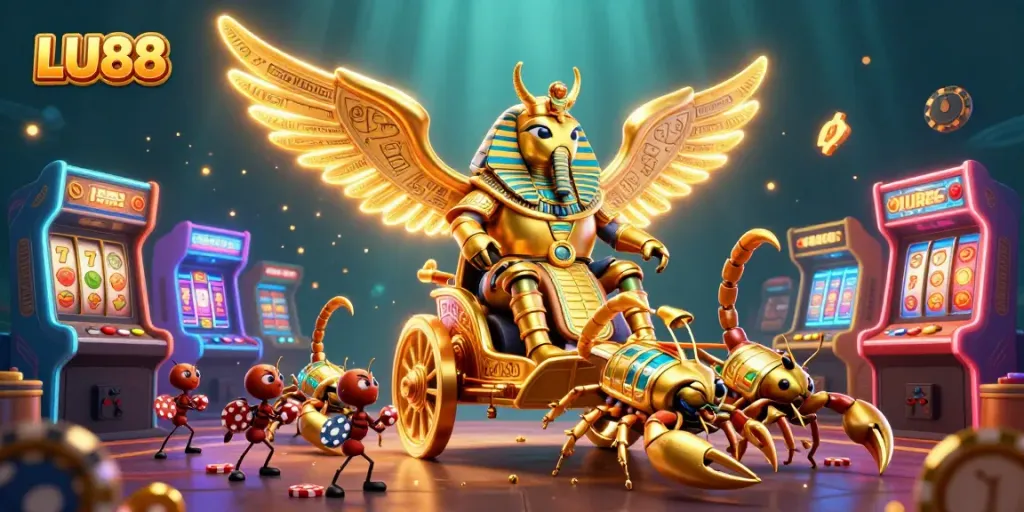 Experience the excitement of LU88 with vibrant casino action featuring colorful game elements.