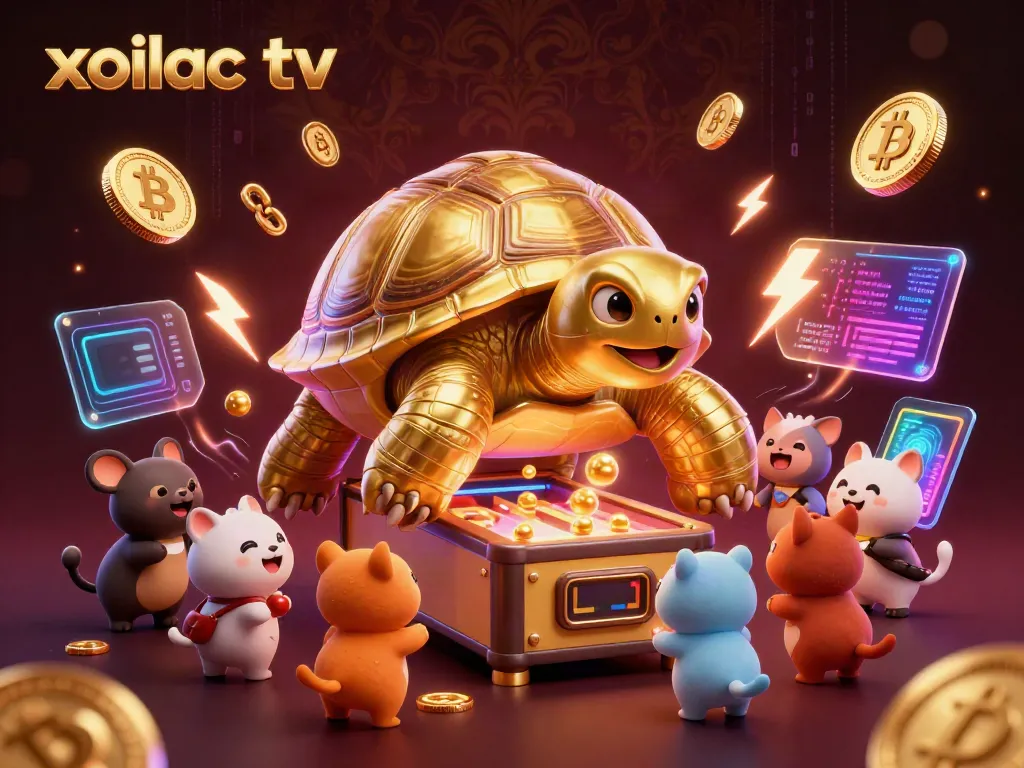 Experience the excitement of xoilac tv, featuring a golden tortoise pinball machine in a vibrant casino-inspired scene.