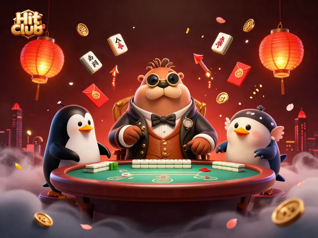 Experience thrilling poker at Hit club with charming characters in a vibrant casino setting.