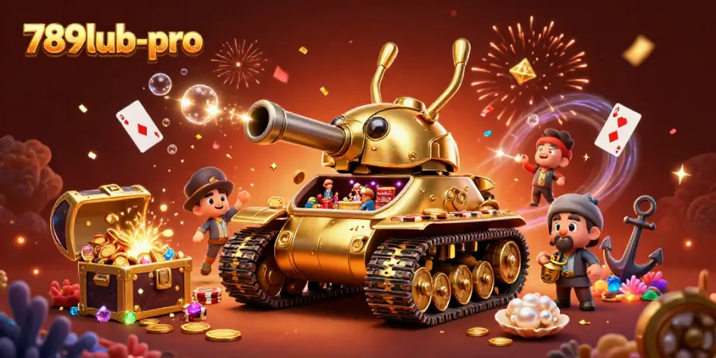Experience the thrill of winning at 789lub-pro with a unique golden beetle tank featuring an engaging miniature casino.