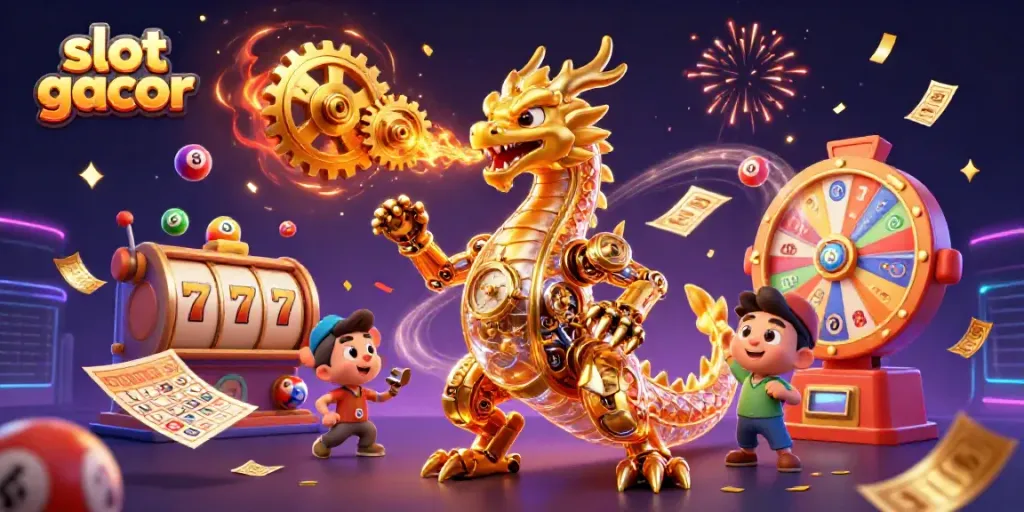 Menangkan jackpot dengan slot gacor yang menakjubkan pada ilustrasi kasino 3D yang kaya detail.
