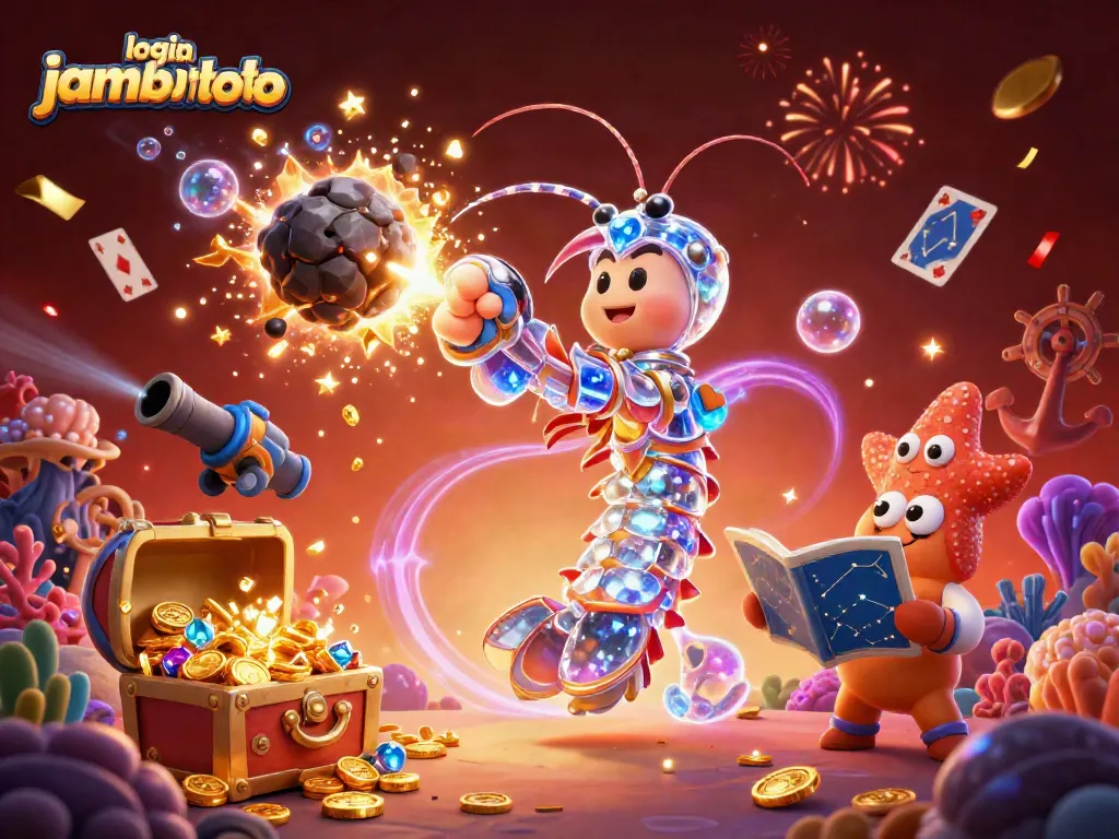 Engage players with "login jambitoto" in a dynamic casino adventure featuring vibrant characters and treasures.