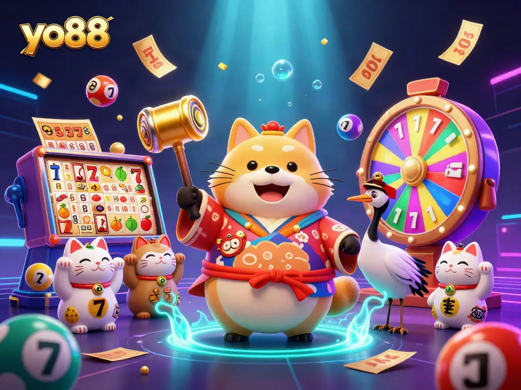 Experience excitement with yo88 as colorful elements and cheerful characters create a vibrant gaming atmosphere.