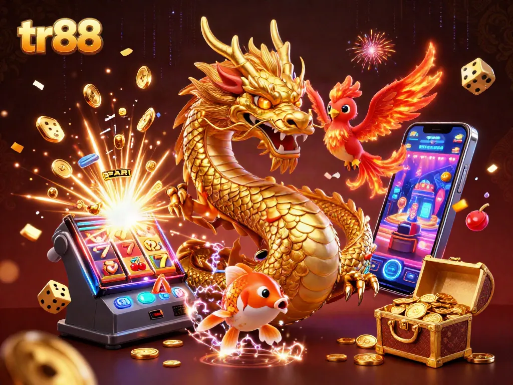 Spin to win big with tr88 at the vibrant online casino, featuring exciting slot machines and captivating characters.
