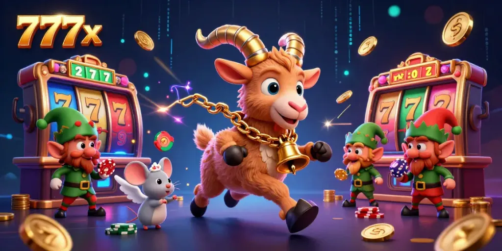 Engage in thrilling casino action with 777x, as Krampus and friends orchestrate a festive yet spooky gaming experience.
